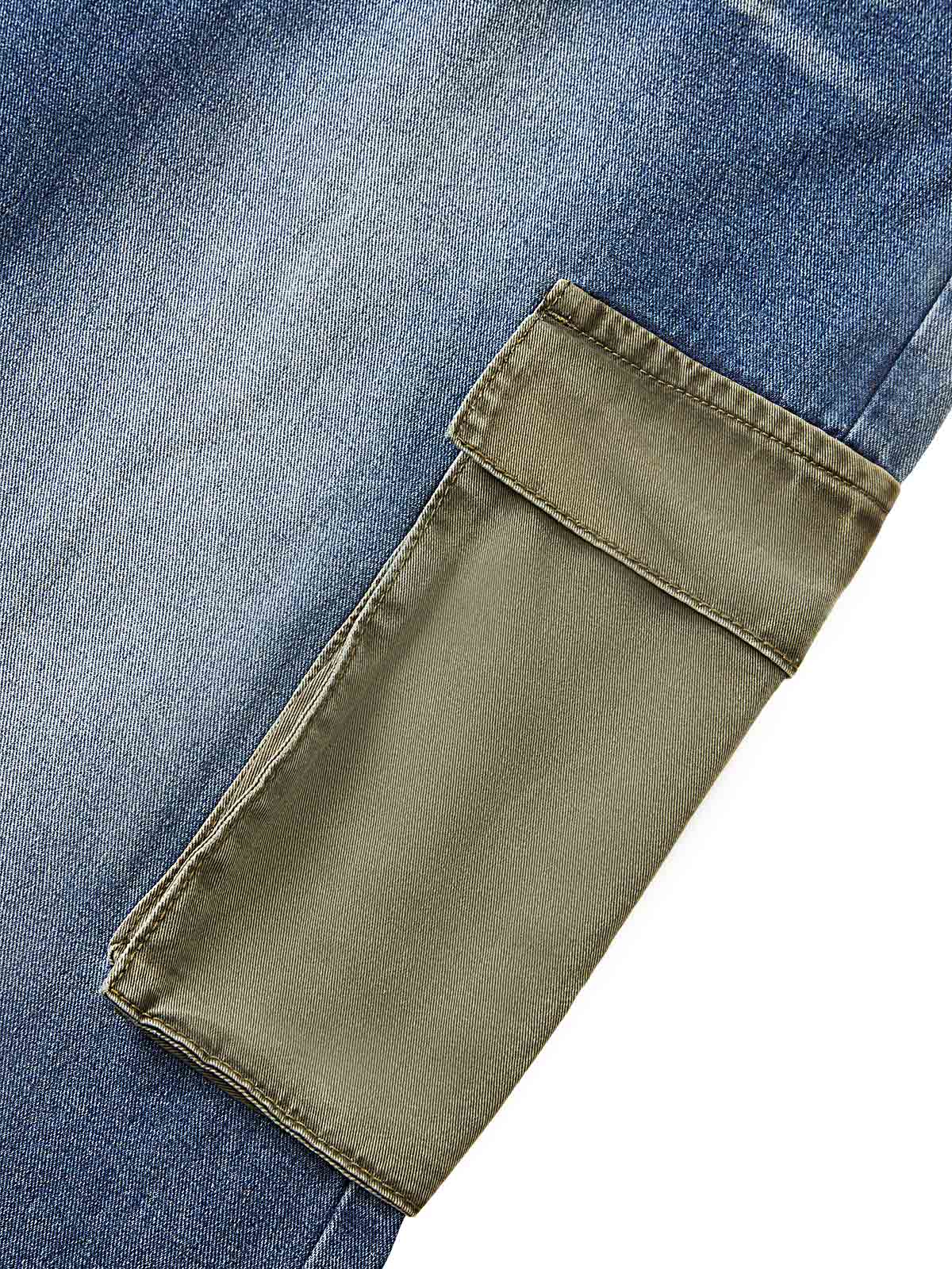 Thesupermade Homemade Large Pocket Cargo Jeans