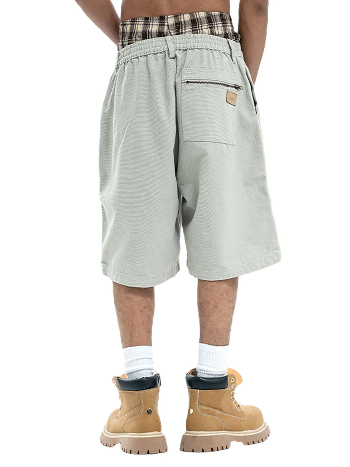 Retro Structured  Design Cargo Shorts