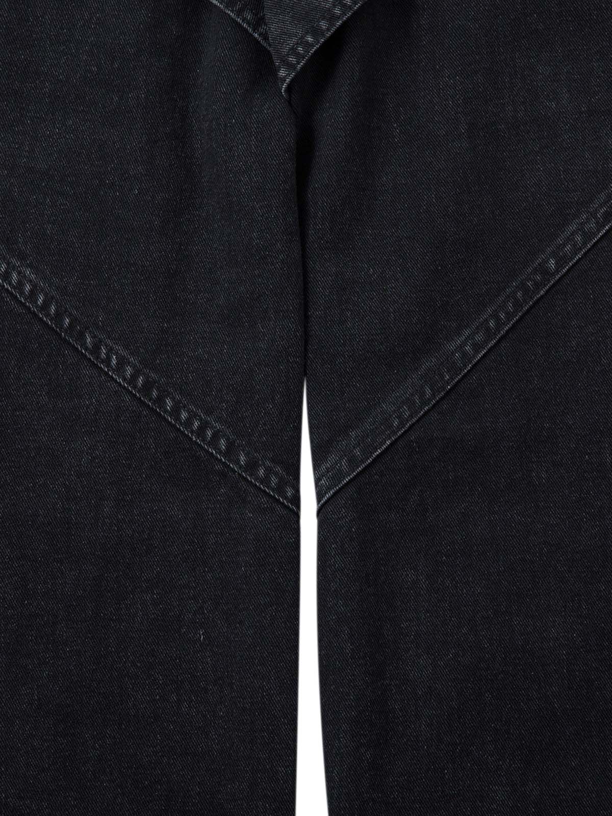 Deconstructed Split Pleated Pocket Cargo Jeans