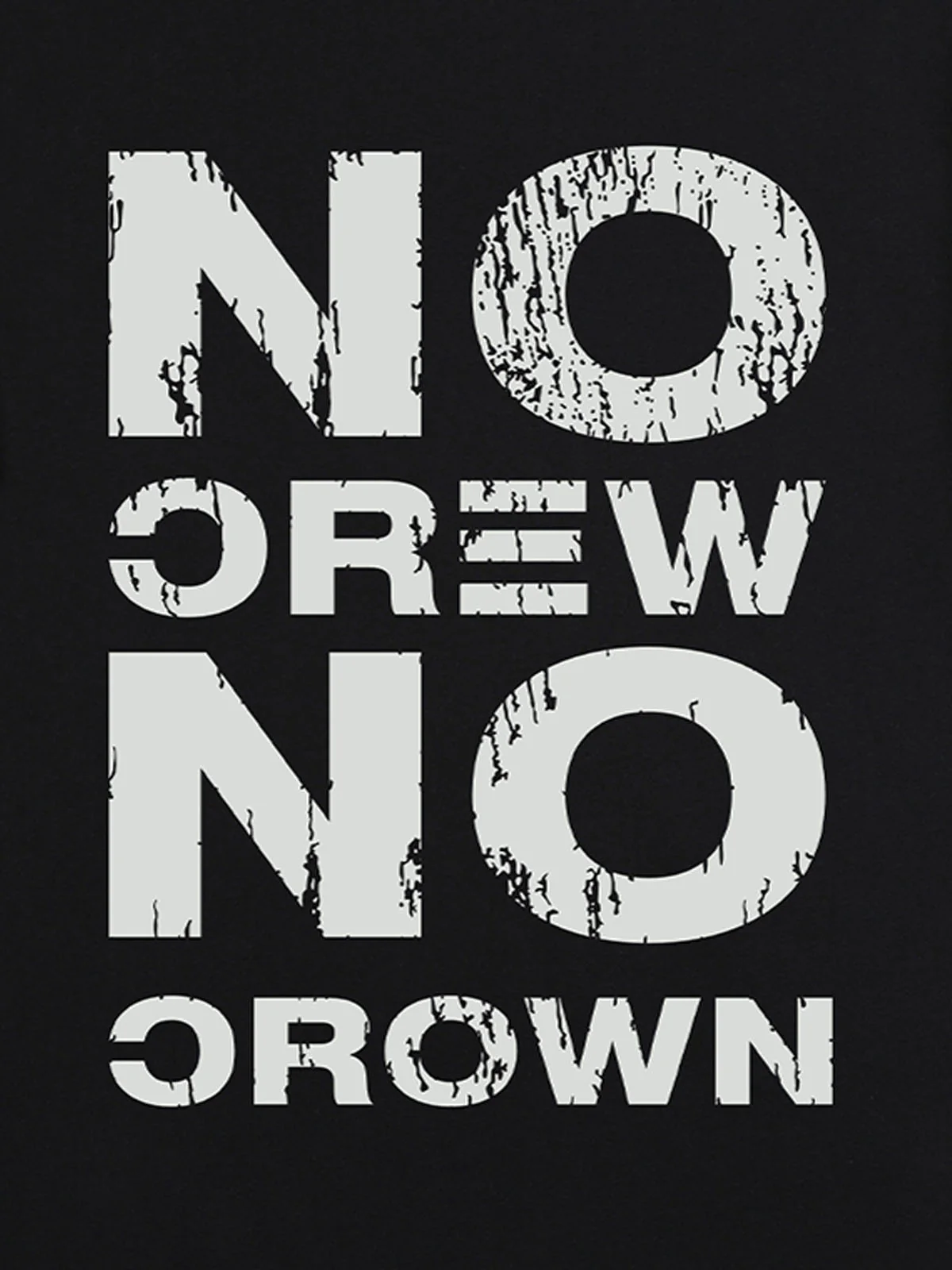 Originl No Crew No Crown Graphic T-Shirt