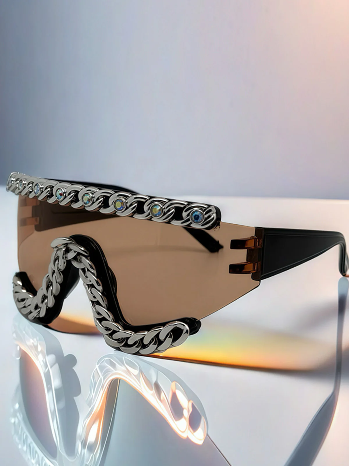 Chain-Embellished Sunglasses