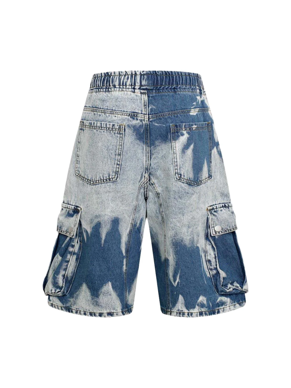 Tie-Dye Drawstring Cargo Jorts
