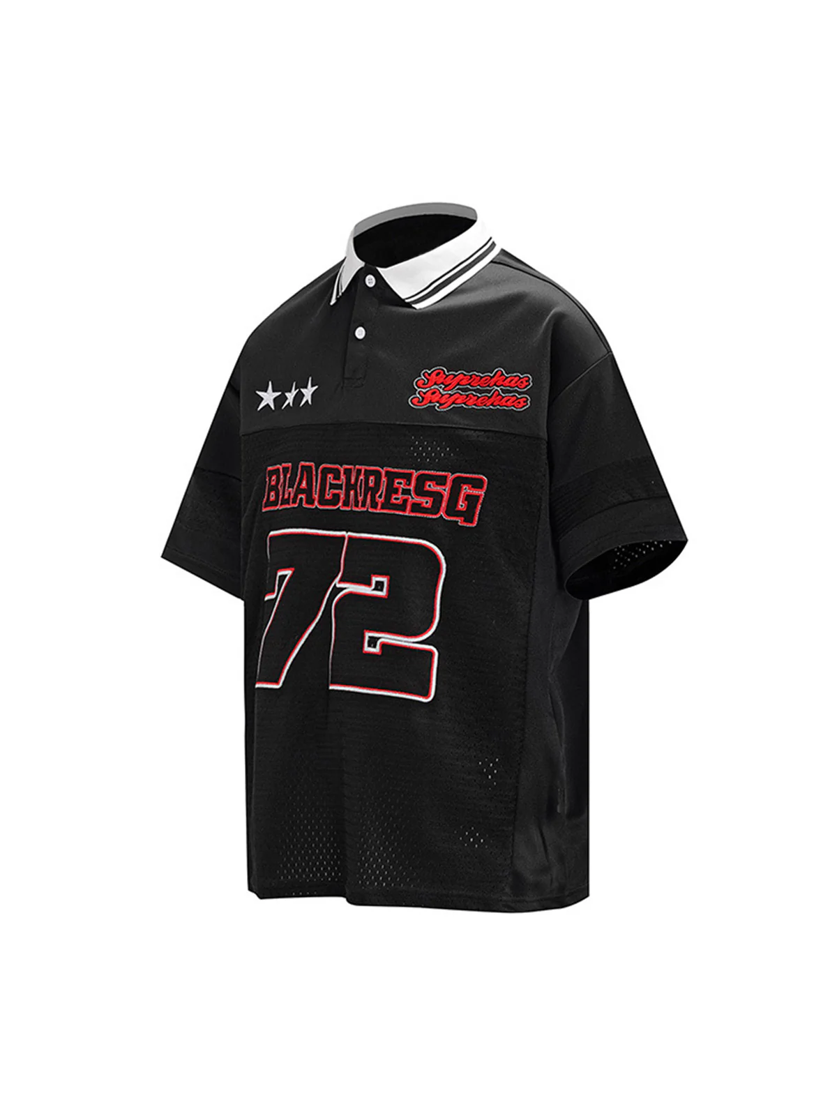 Retro Sports Jersey Polo Shirt