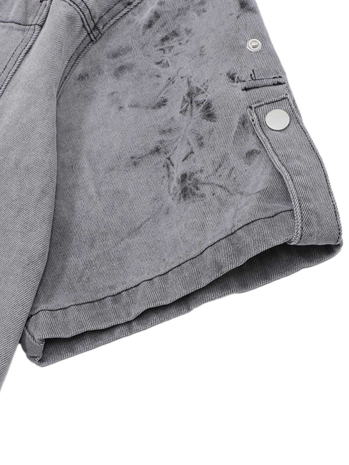 Distressed Washed Workwear Denim Set