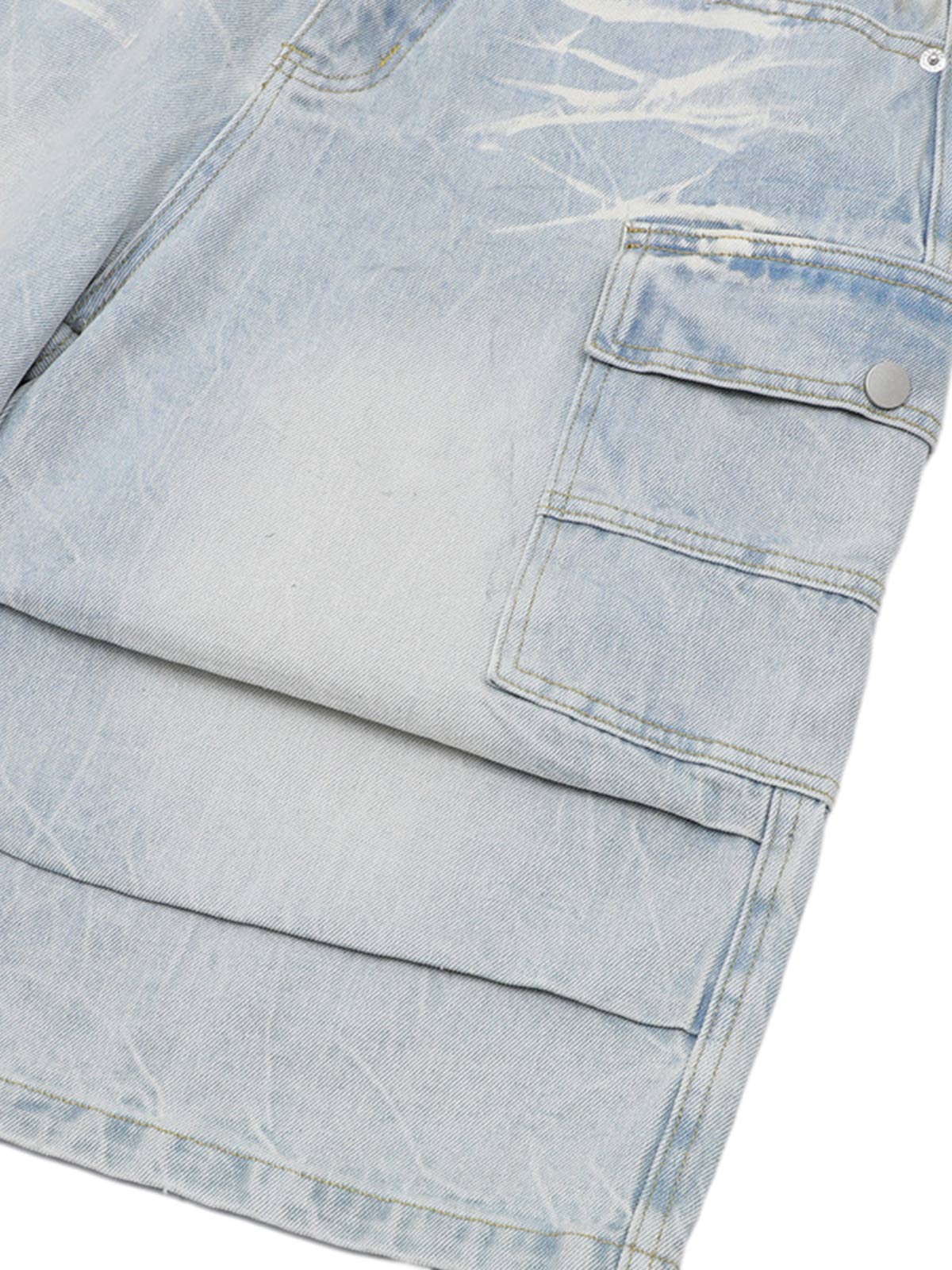 Short Sleeve Shirt & Shorts Denim Set