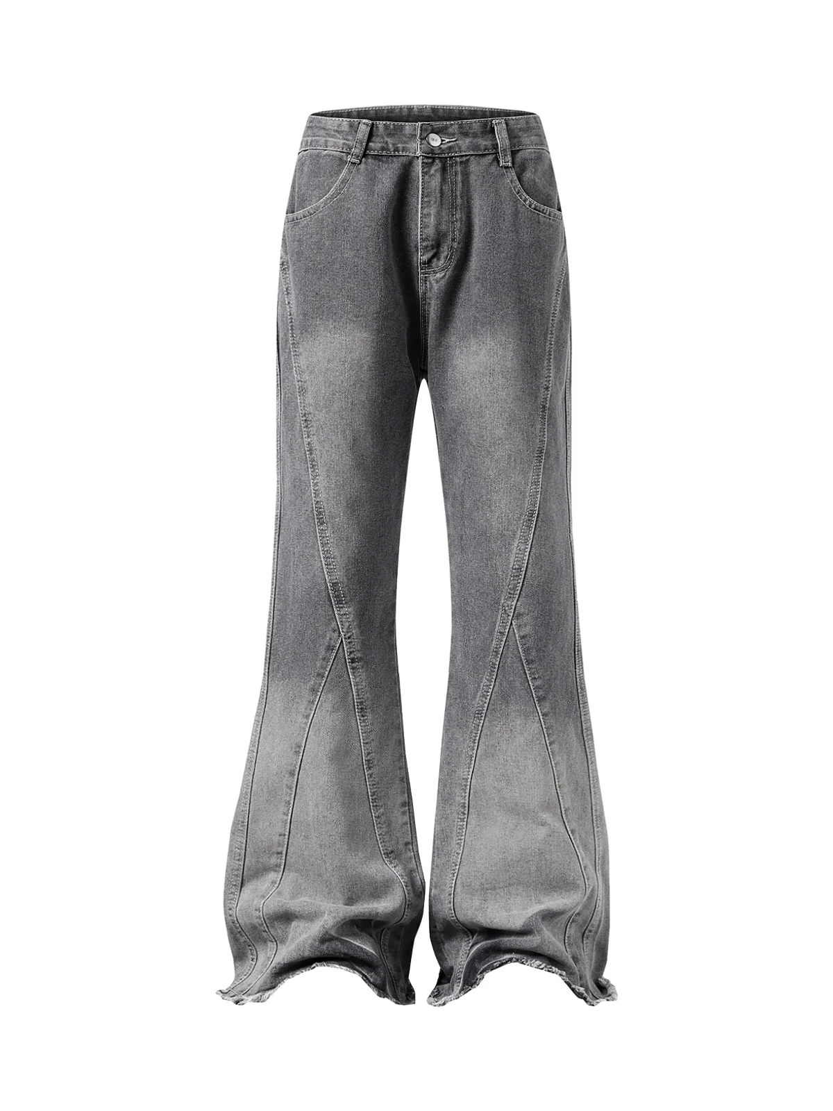 Washed Gradient Flared Jeans