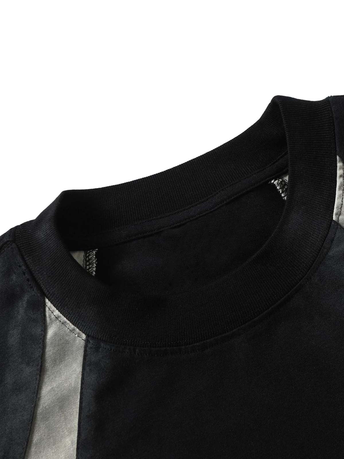 Retro Functional Patchwork Dirty Dyed T-shirt