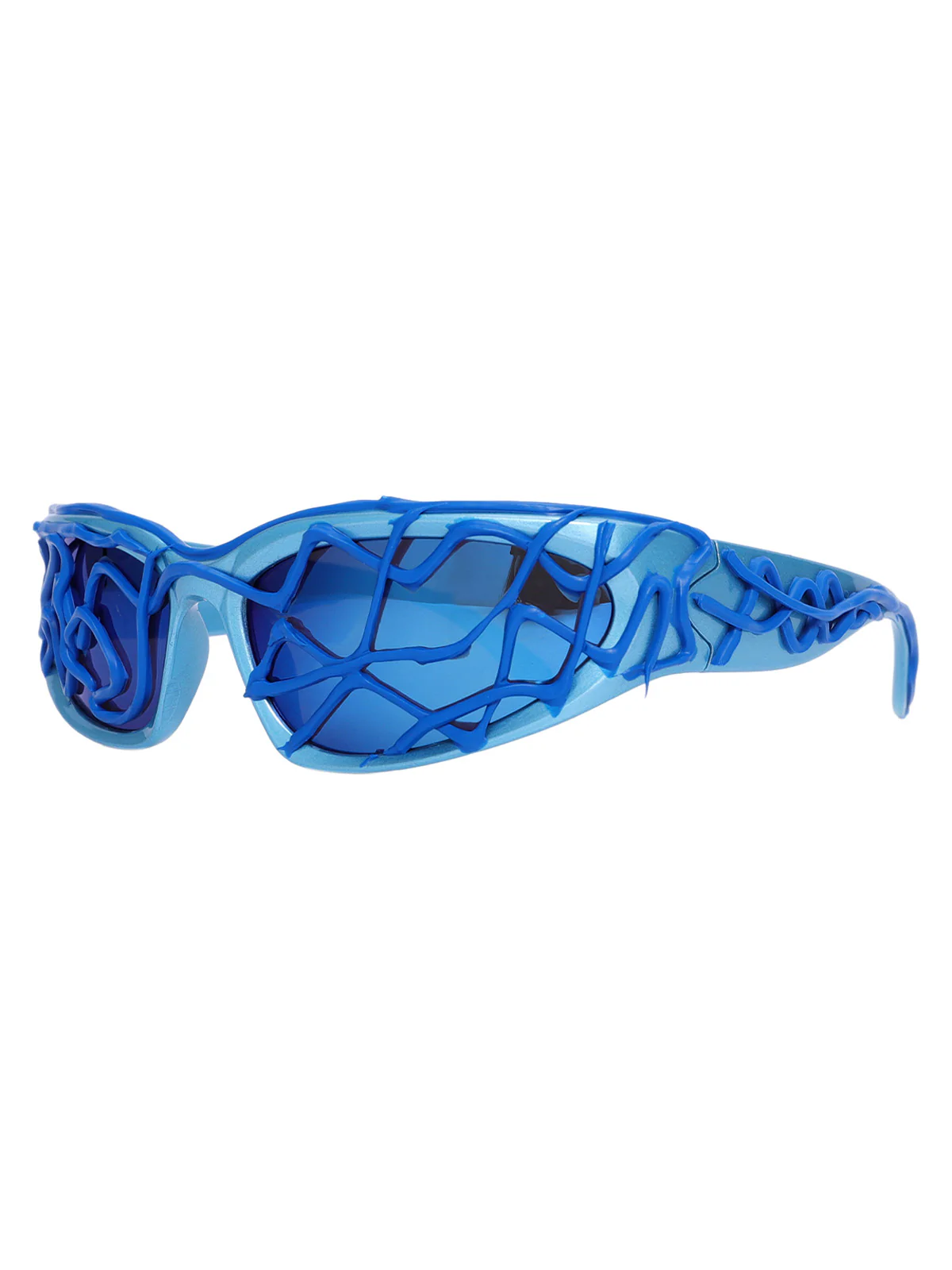Futuristic Wavy Frame Sunglasses
