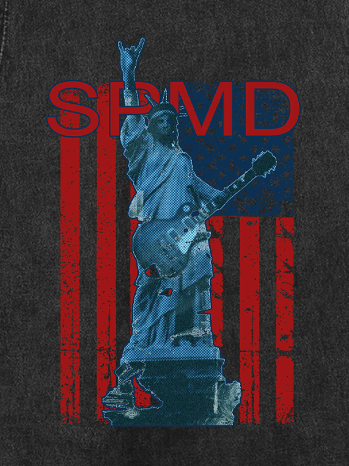 Original Patriotic Rock Tank Top with Iconic Statue Design