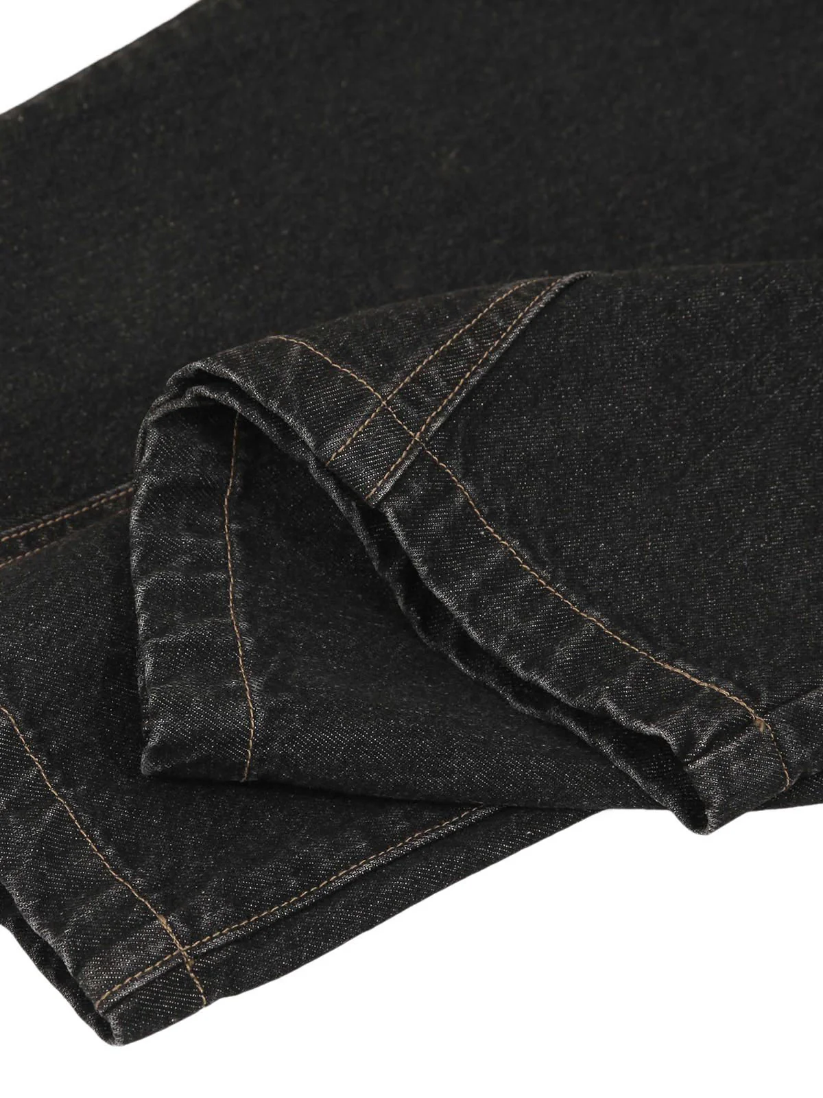 Patchwork Plaid Pleated Baggy Barrel Jeans - 2334