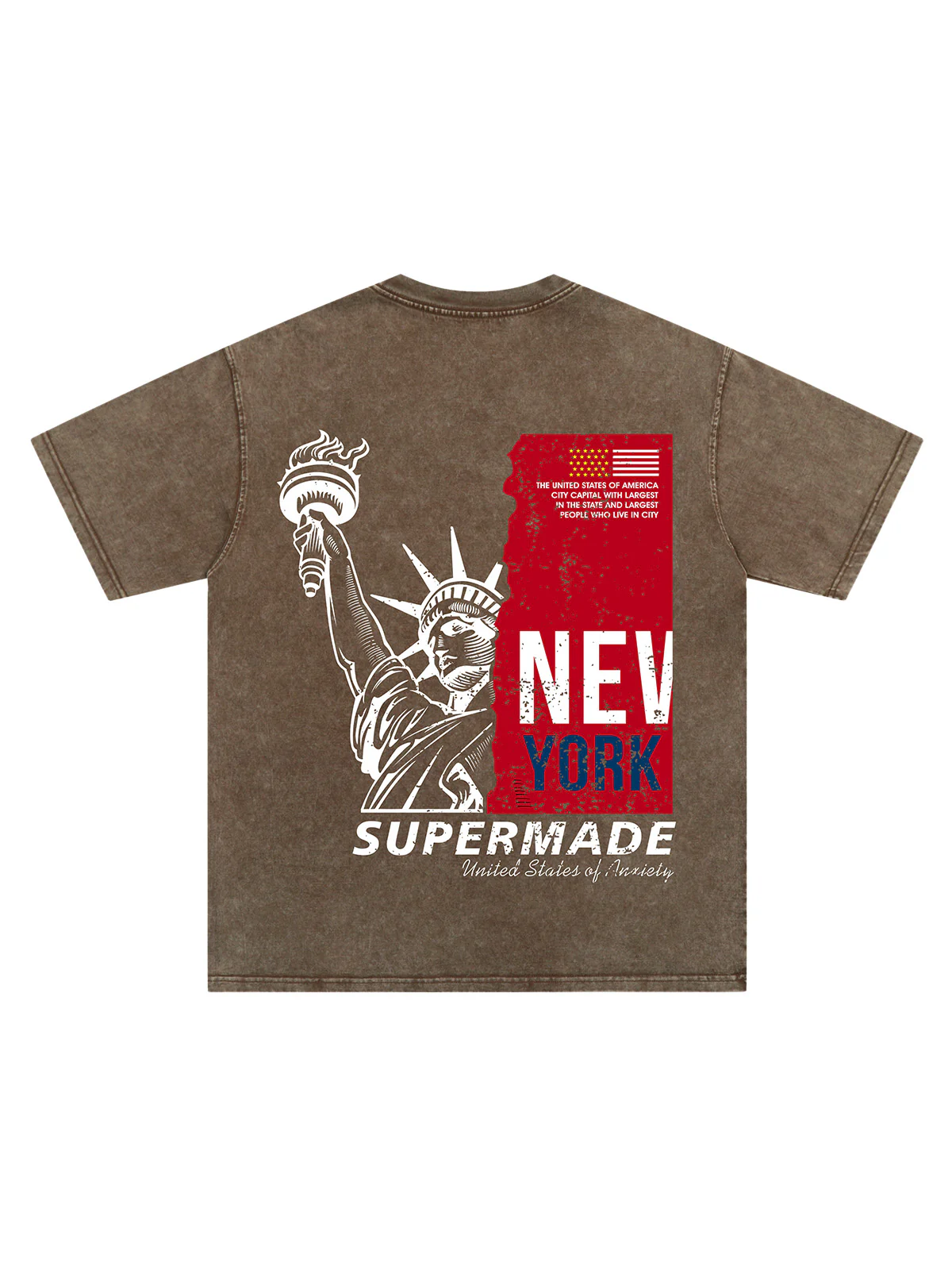 Orginal Statue of Liberty Splicing Graffiti Independence Day T-shir