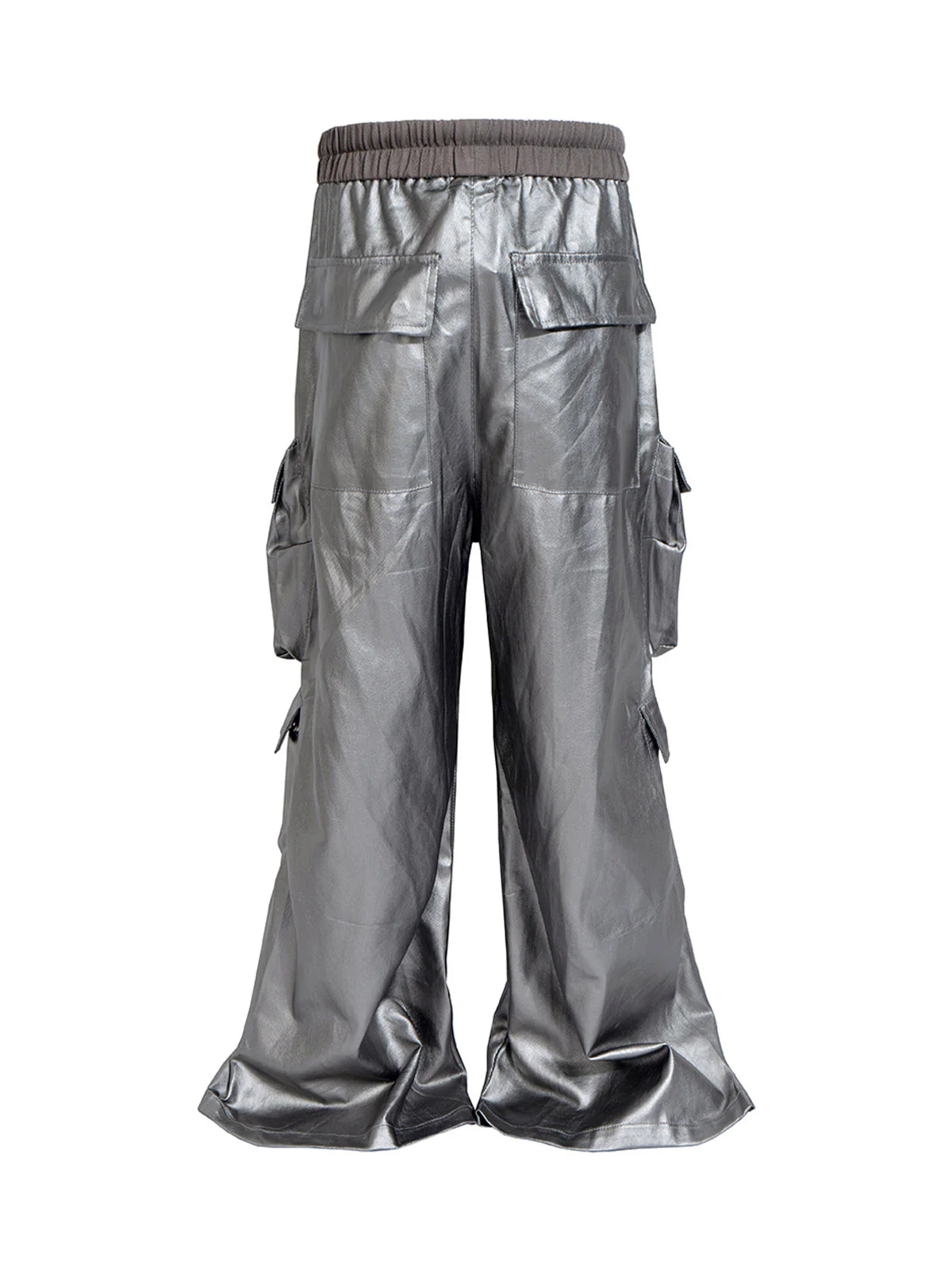 RO Style Matte Coated Leather Baggy Trousers - 2339