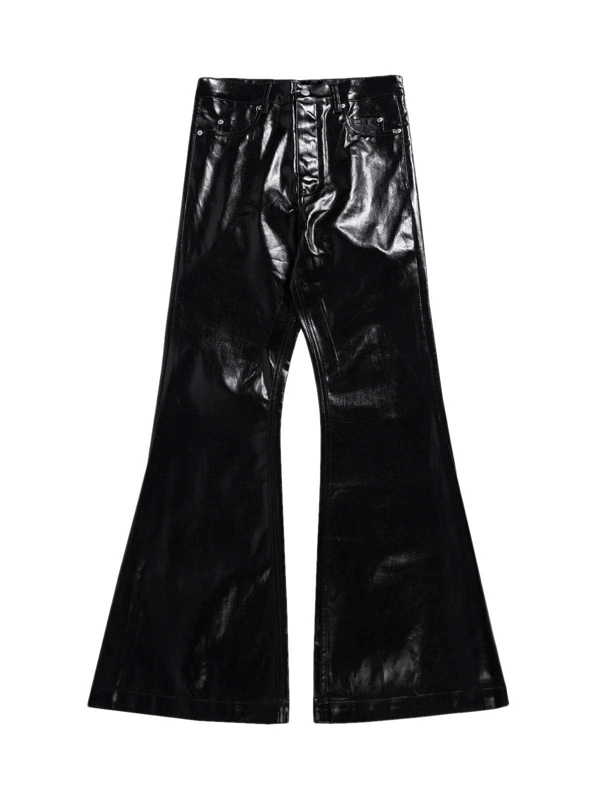 Thesupermade Glossy Patent Leather Flare Pants - 2396
