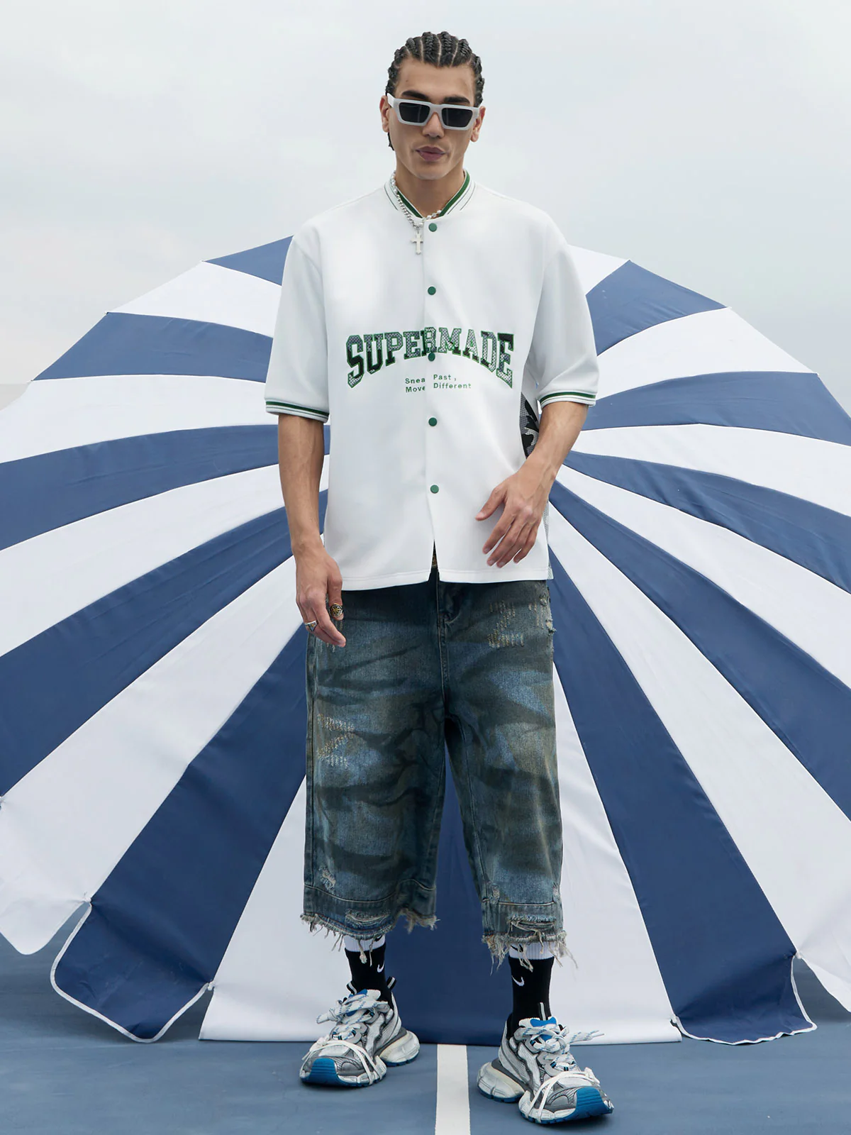 Original Camouflage Spliced Baseball T-Shirt - 2350