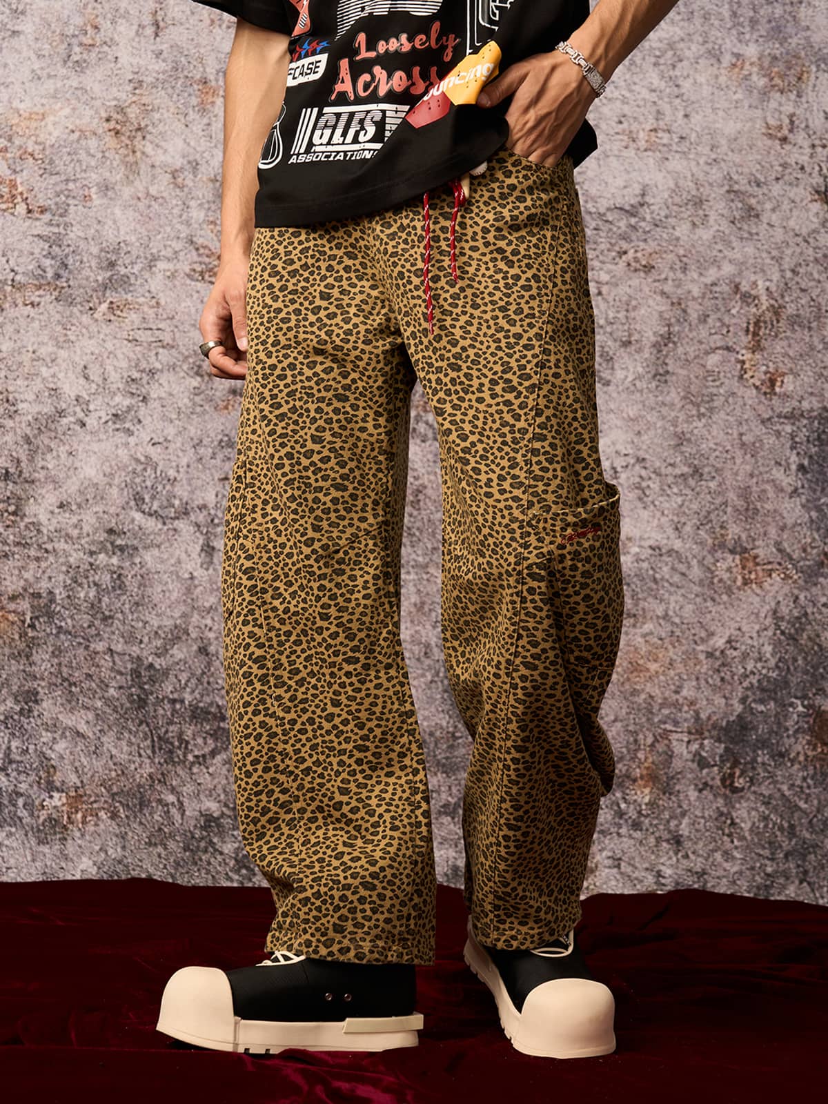 Cheetah Print Barrel Pants