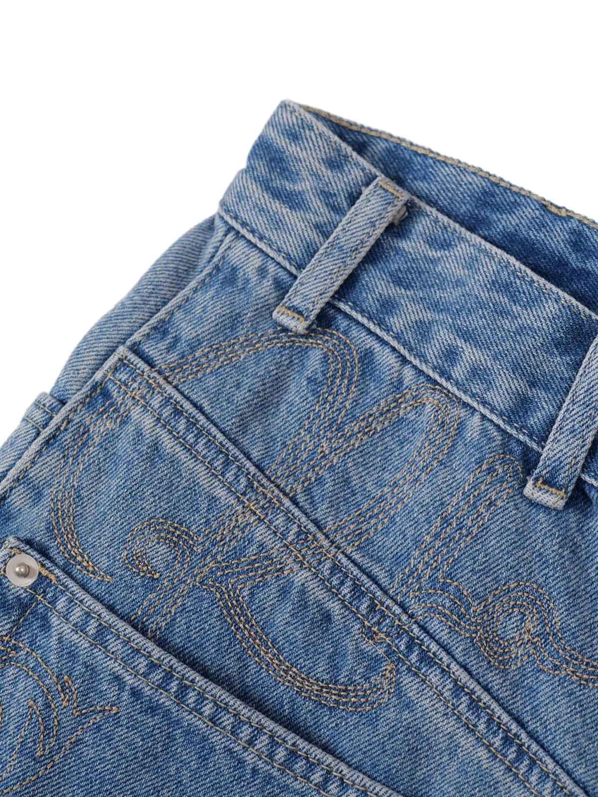 Washed Cleanfit  Barrel Jeans