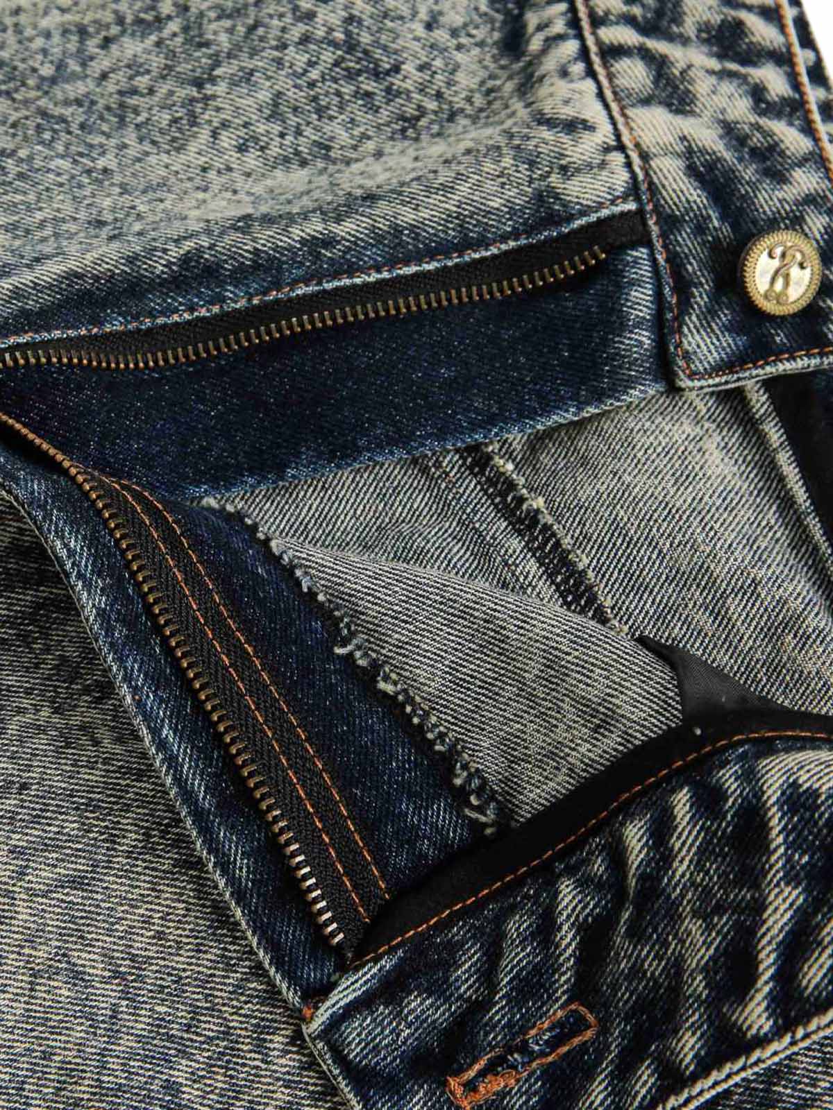 Retro Washed  Camouflage Ripped Faux Two-Piece Jorts