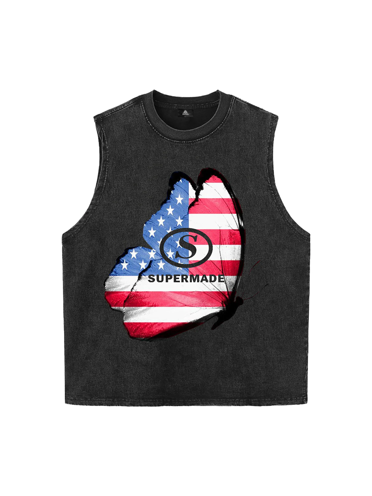 Original Butterfly Shape Stylish Patriotic Graphic Tank Top