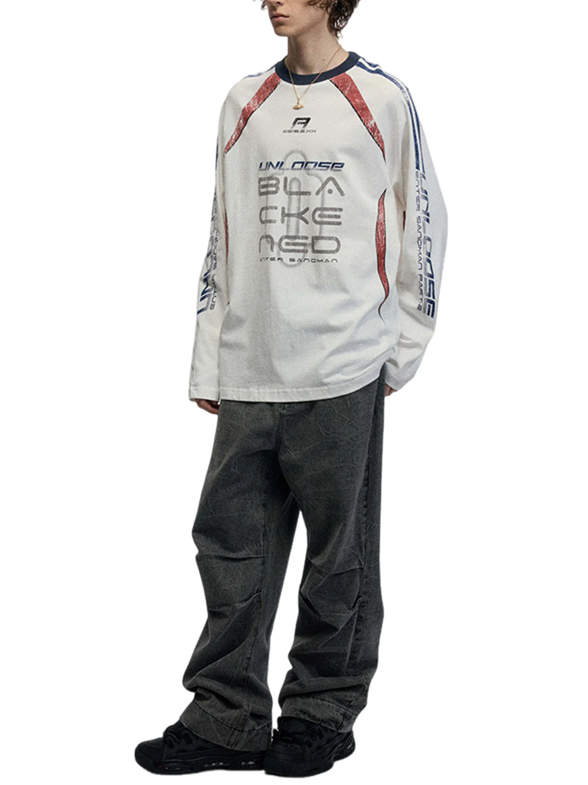 Retro Jersey  Oversized Long Sleeves T-Shirt