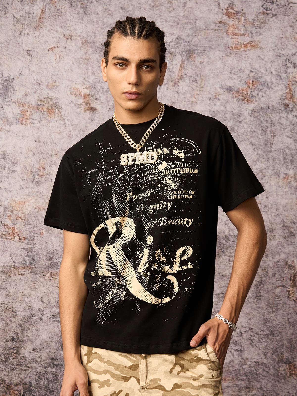 Phantom Letter Print T-shirt