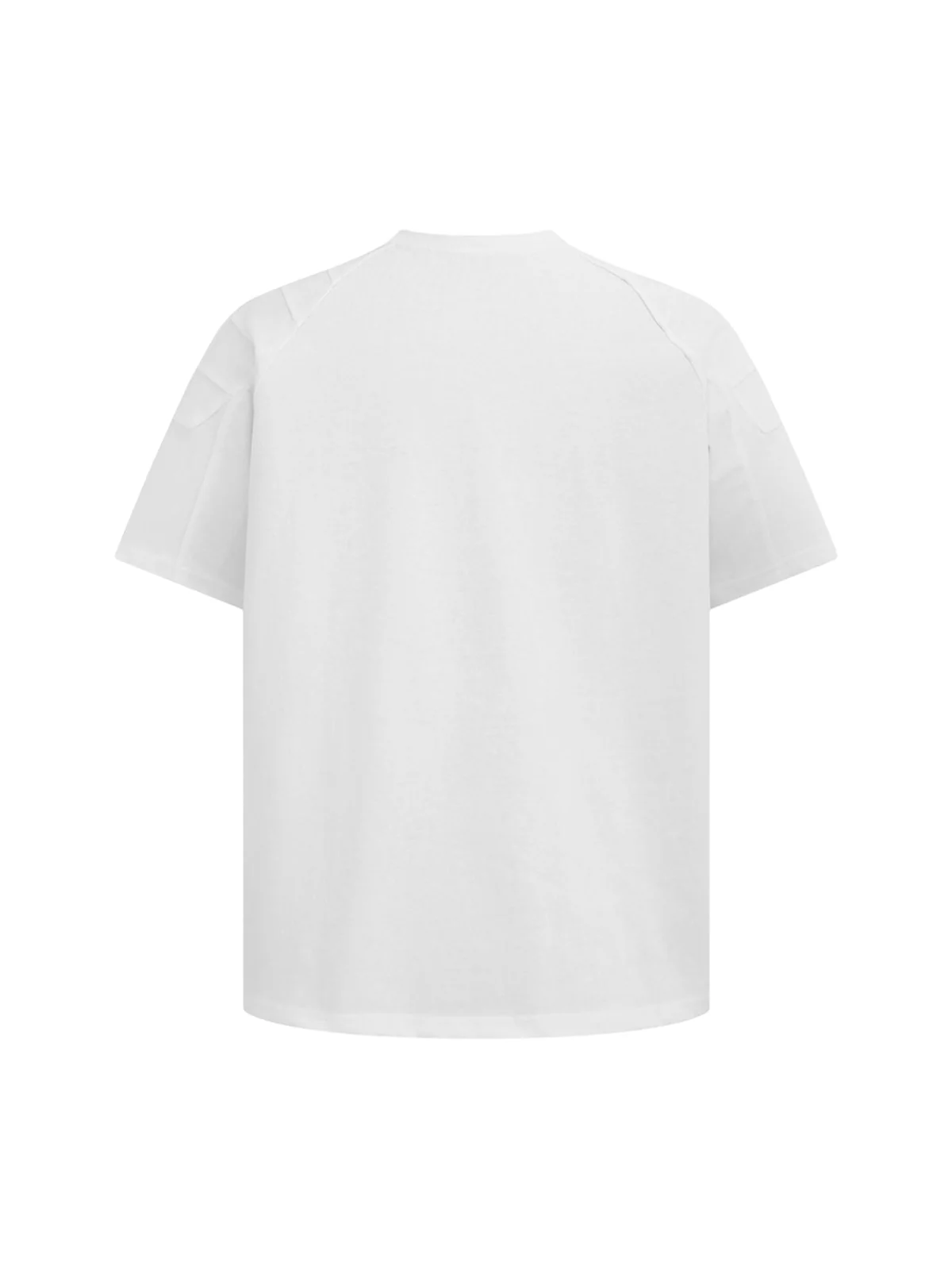 Retro Motorcycle Pleated Patch T-shirt