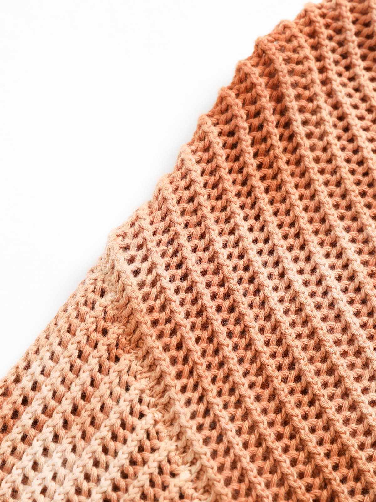 Gradient Ombre Knit  Crew Neck Sweater