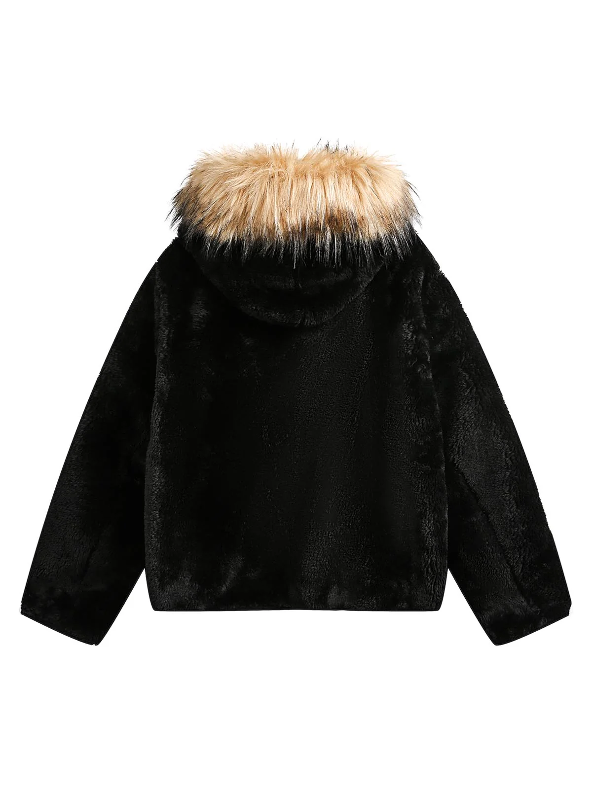 Thesupermade Fur Hooded Quilted Sherpa Jacket - 2304
