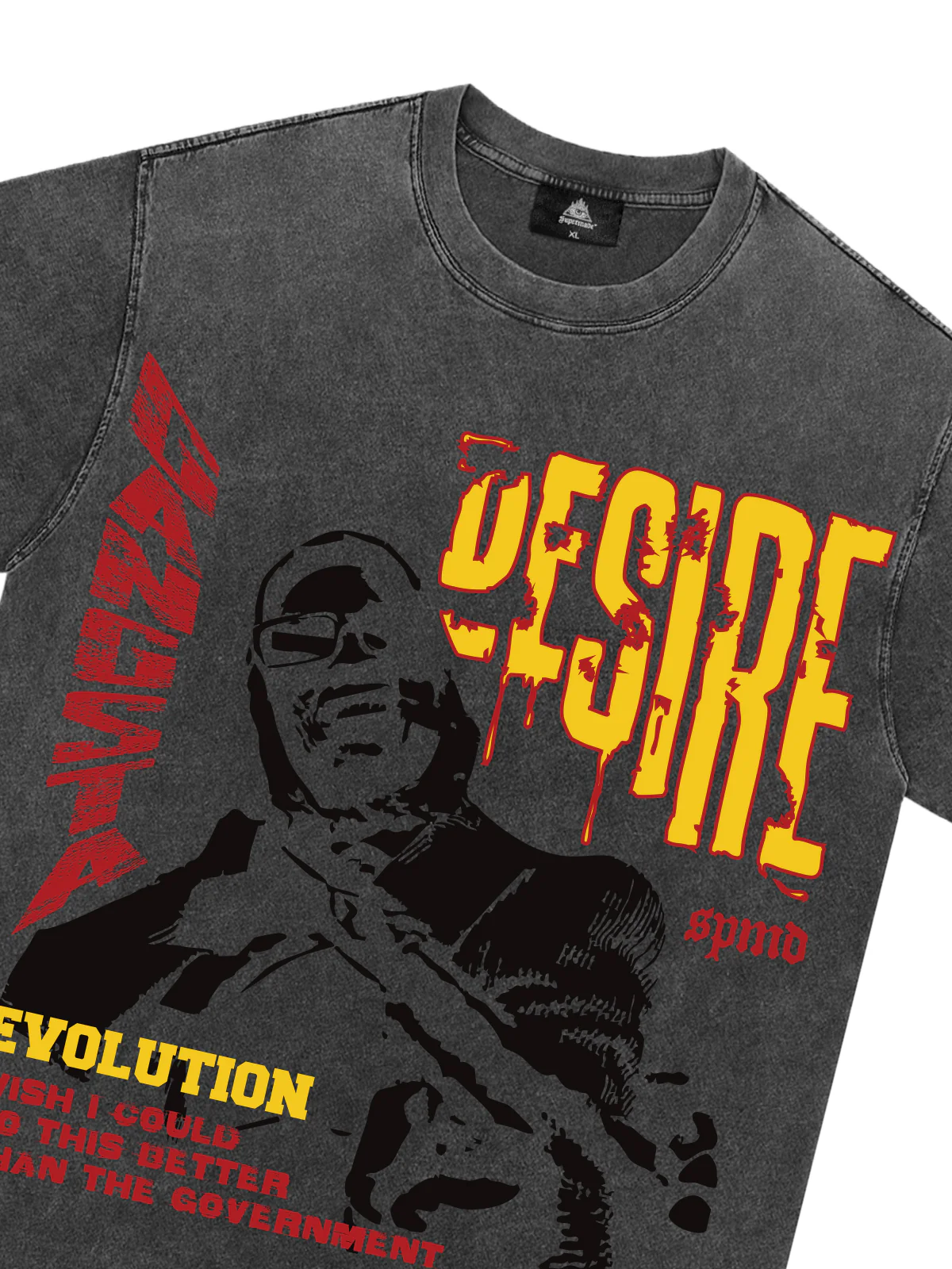 Retro Letter Protrait Graphic Print T-Shirt