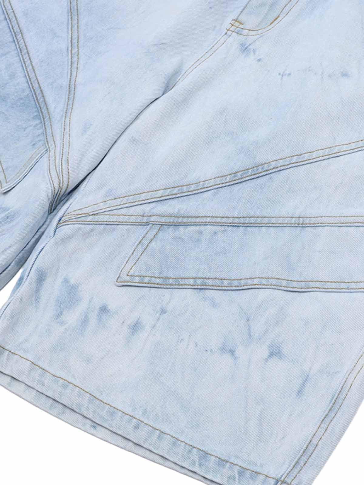 Distressed Washed Workwear Denim Set
