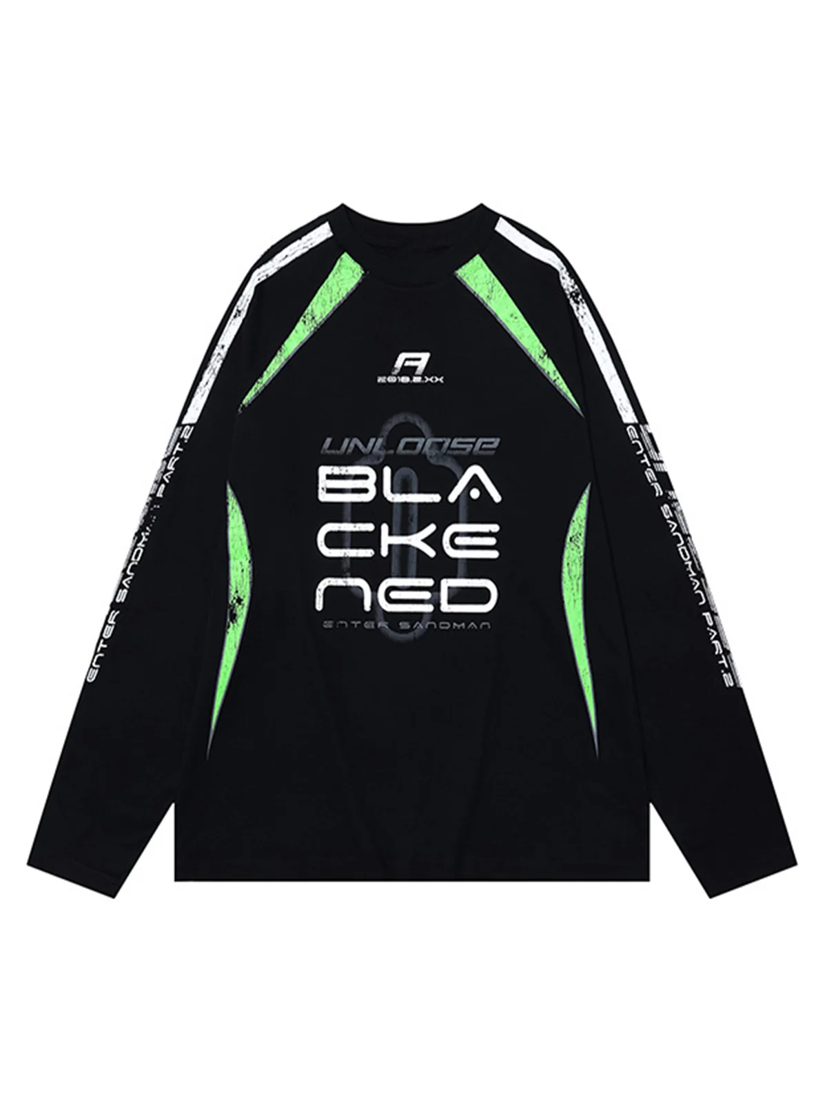 Retro Jersey Oversized Long Sleeves T-Shirt