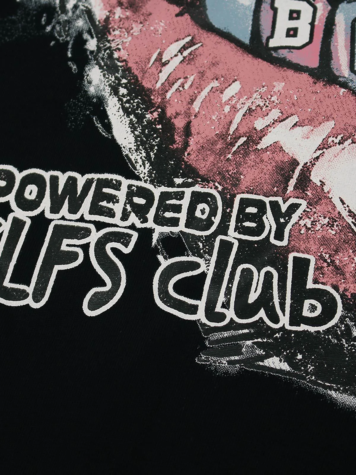 Retro Letter Lip Graphic T-Shirt