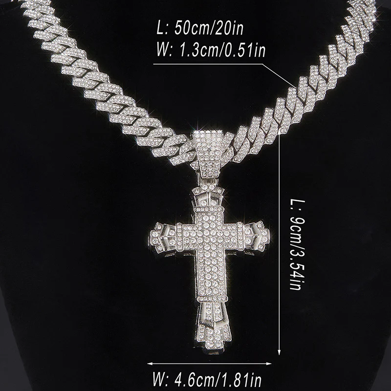 Thesupermade Diamond Cross Necklace - 1970