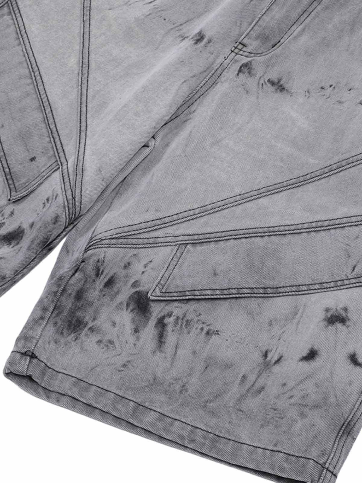 Distressed Washed Workwear Denim Set