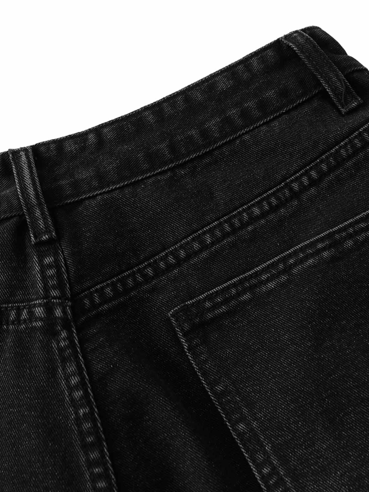 Retro Ripped Contrast Plaid Denim Shorts