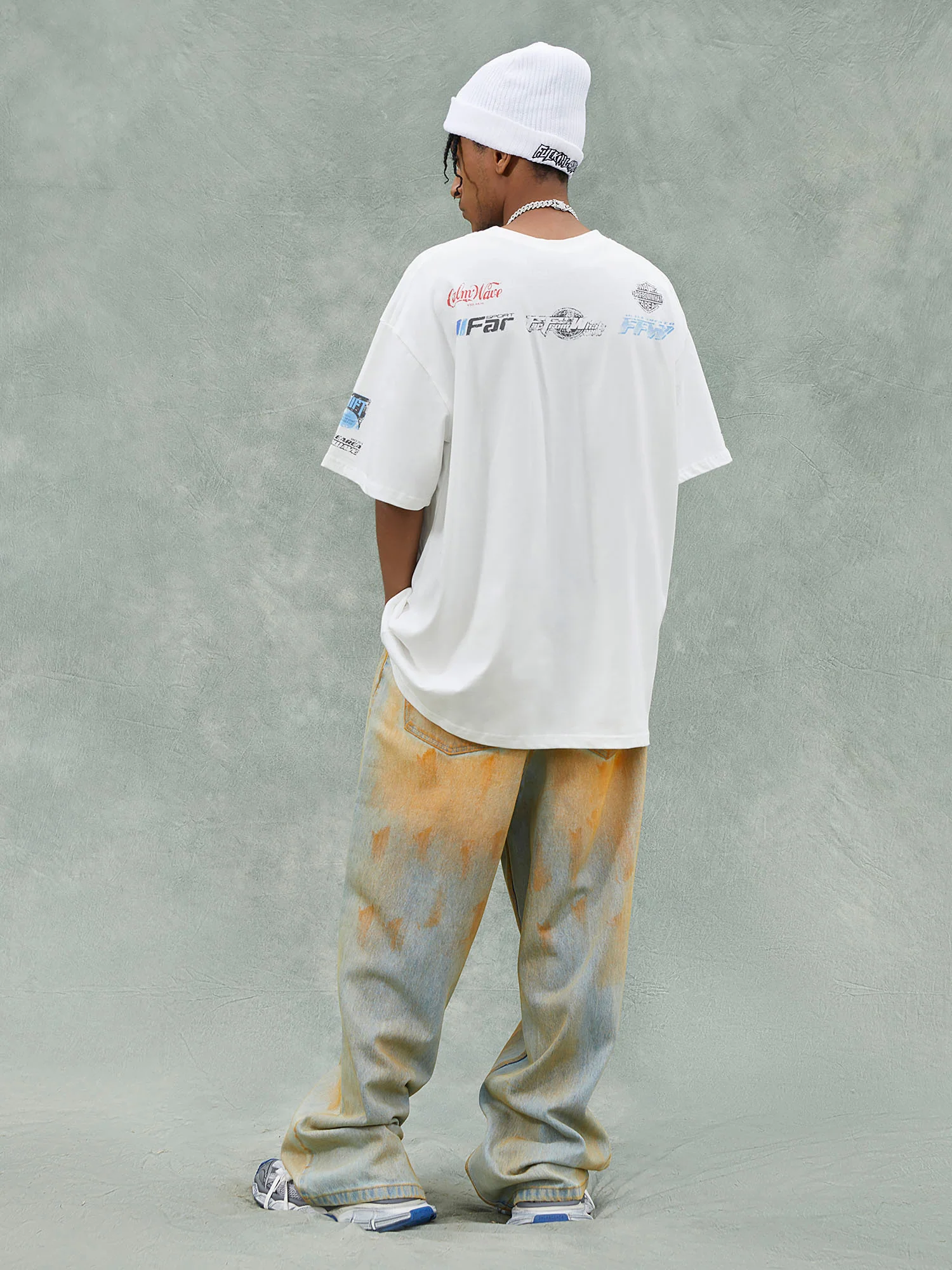 Thesupermade Racing Afterimage Lettering T-shirt