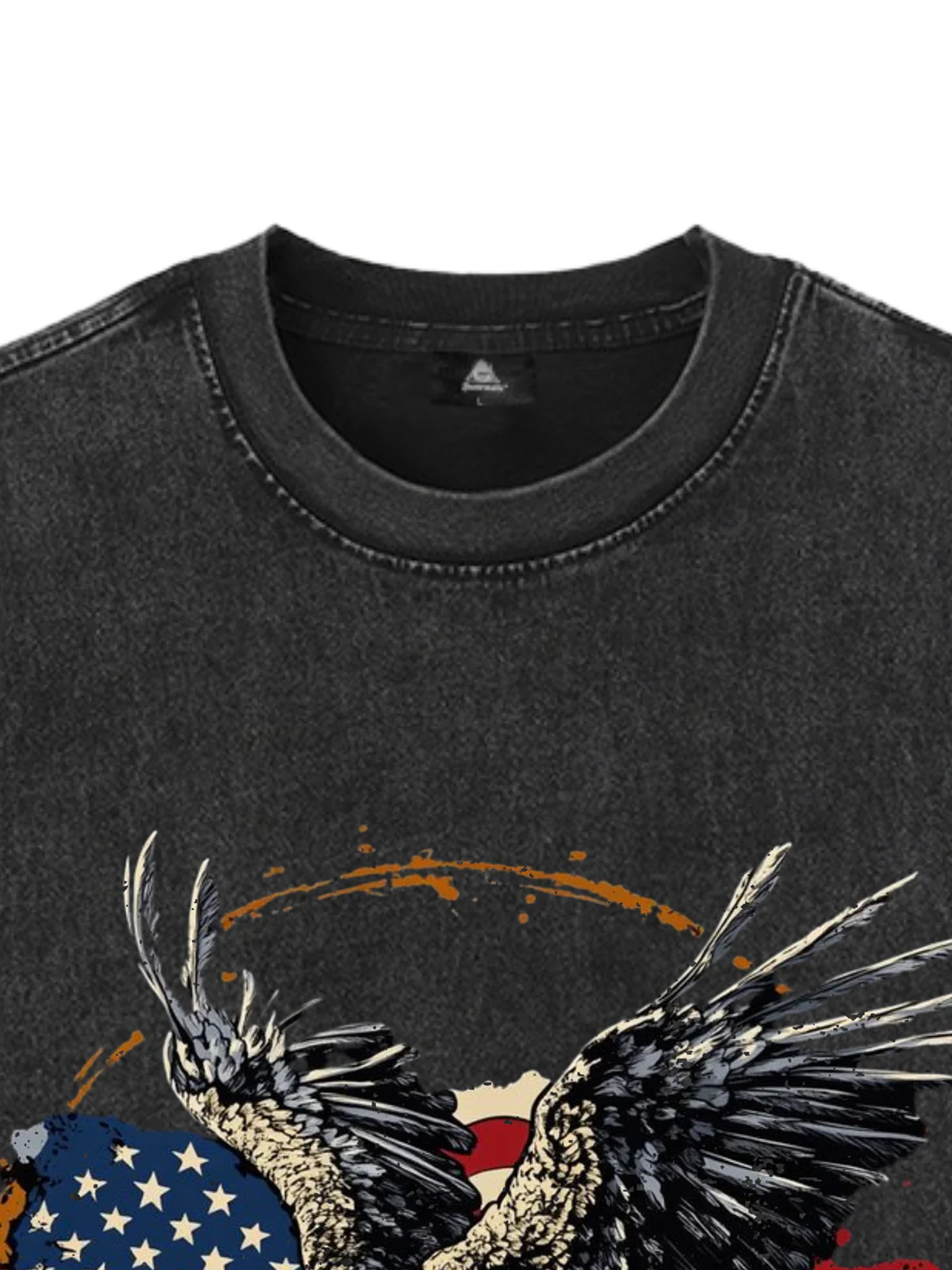 Original Printed Eagle Graphic Tank Top Sleeveless Denim Vest