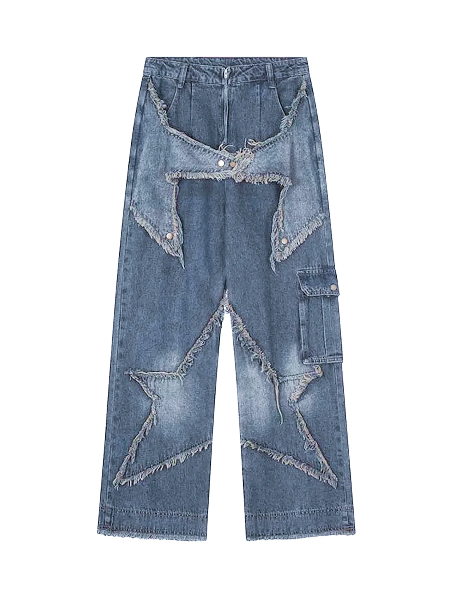 Thesupermade Patch Embroidered Straight-leg Jeans - 1572
