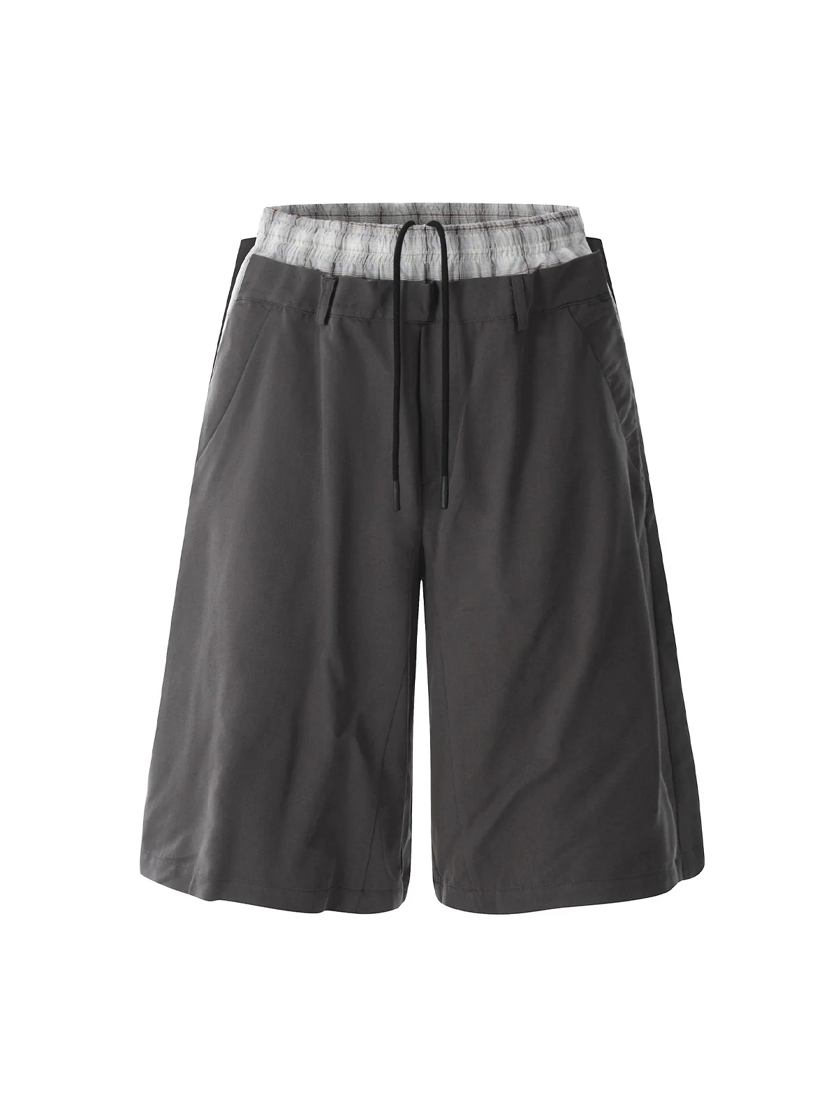 Retro Double Waist Stitching Jorts