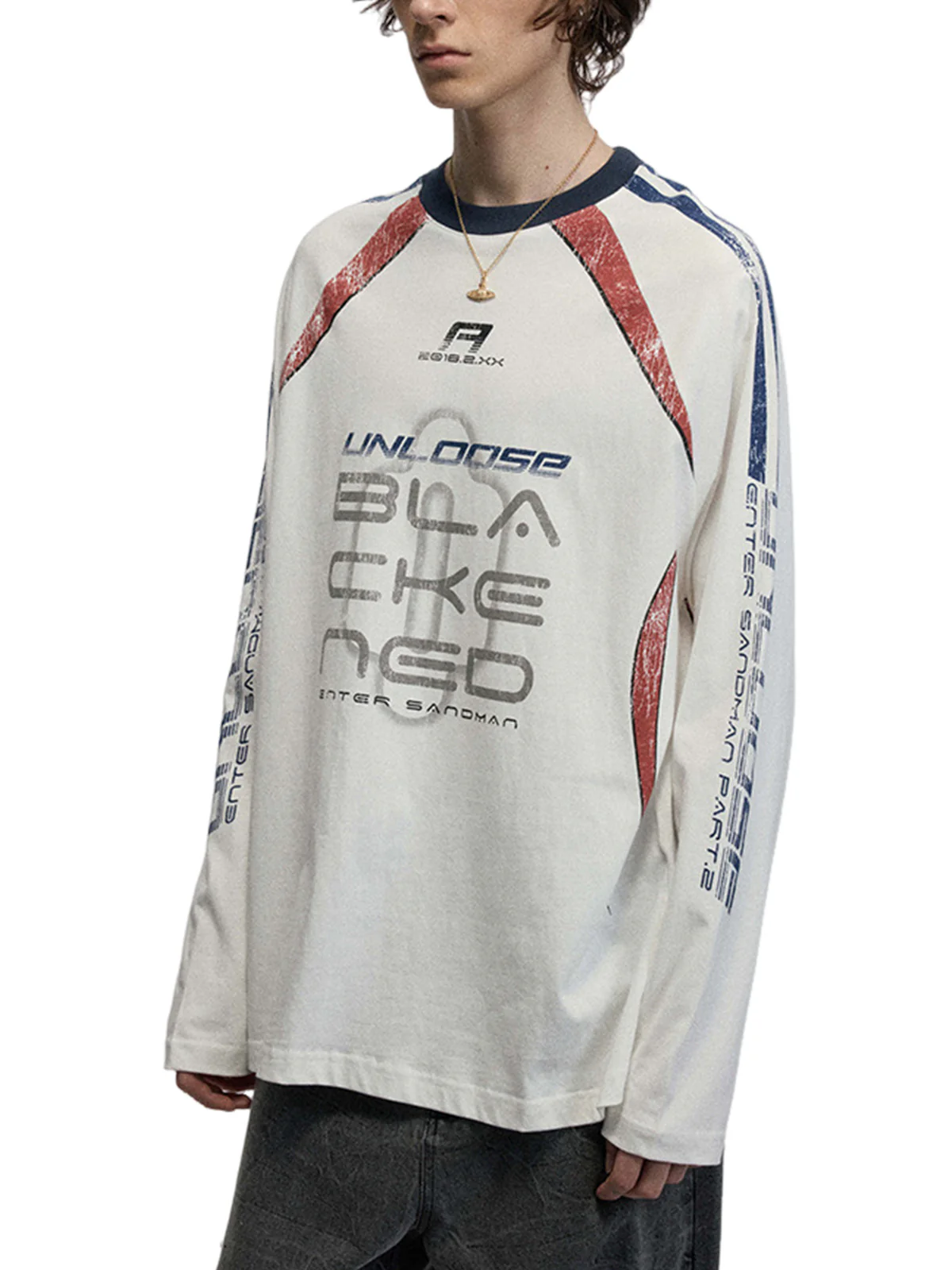 Retro Jersey  Oversized Long Sleeves T-Shirt