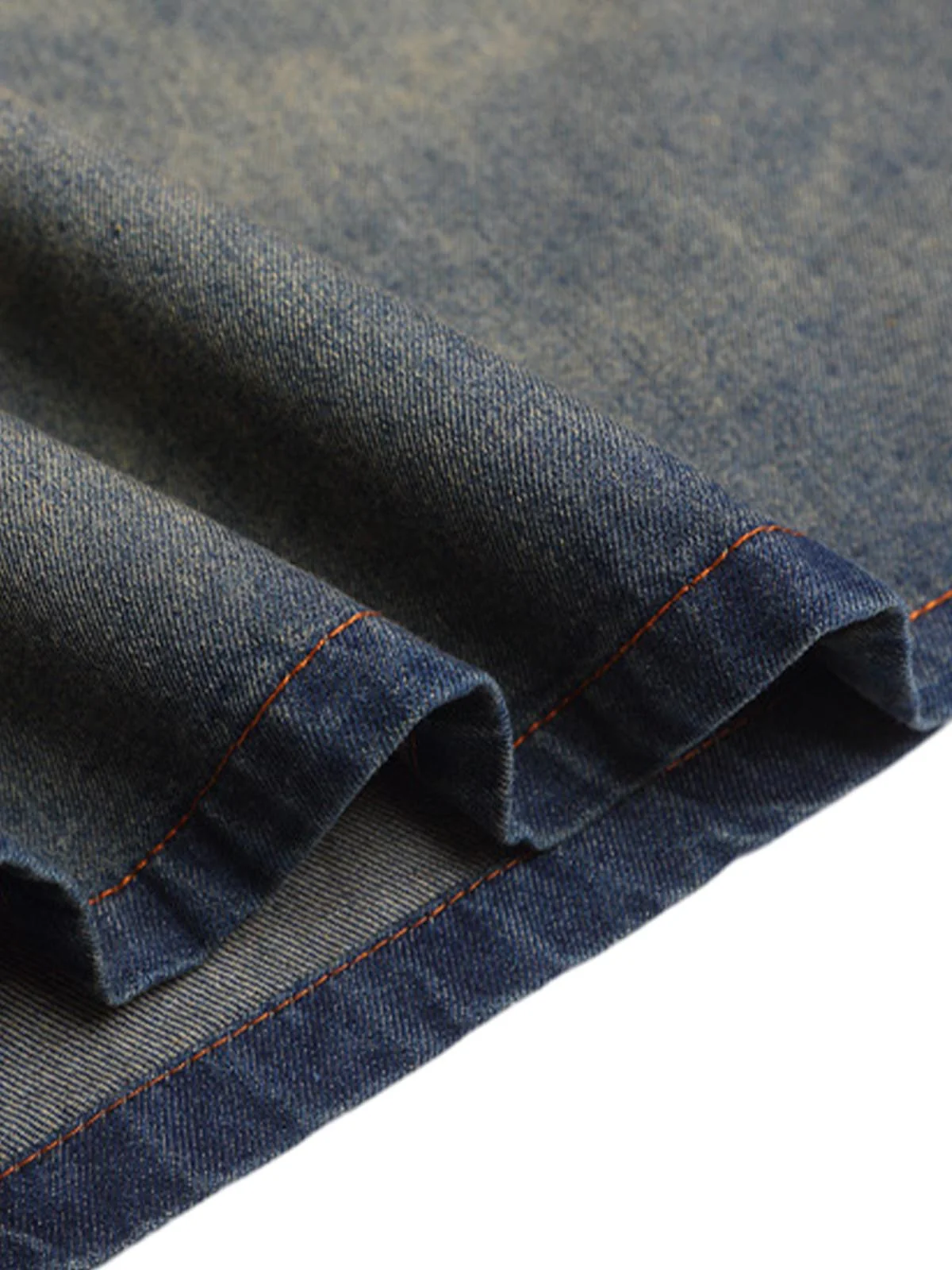 Vintage Distressed Washed Gradient Denim T-shirt