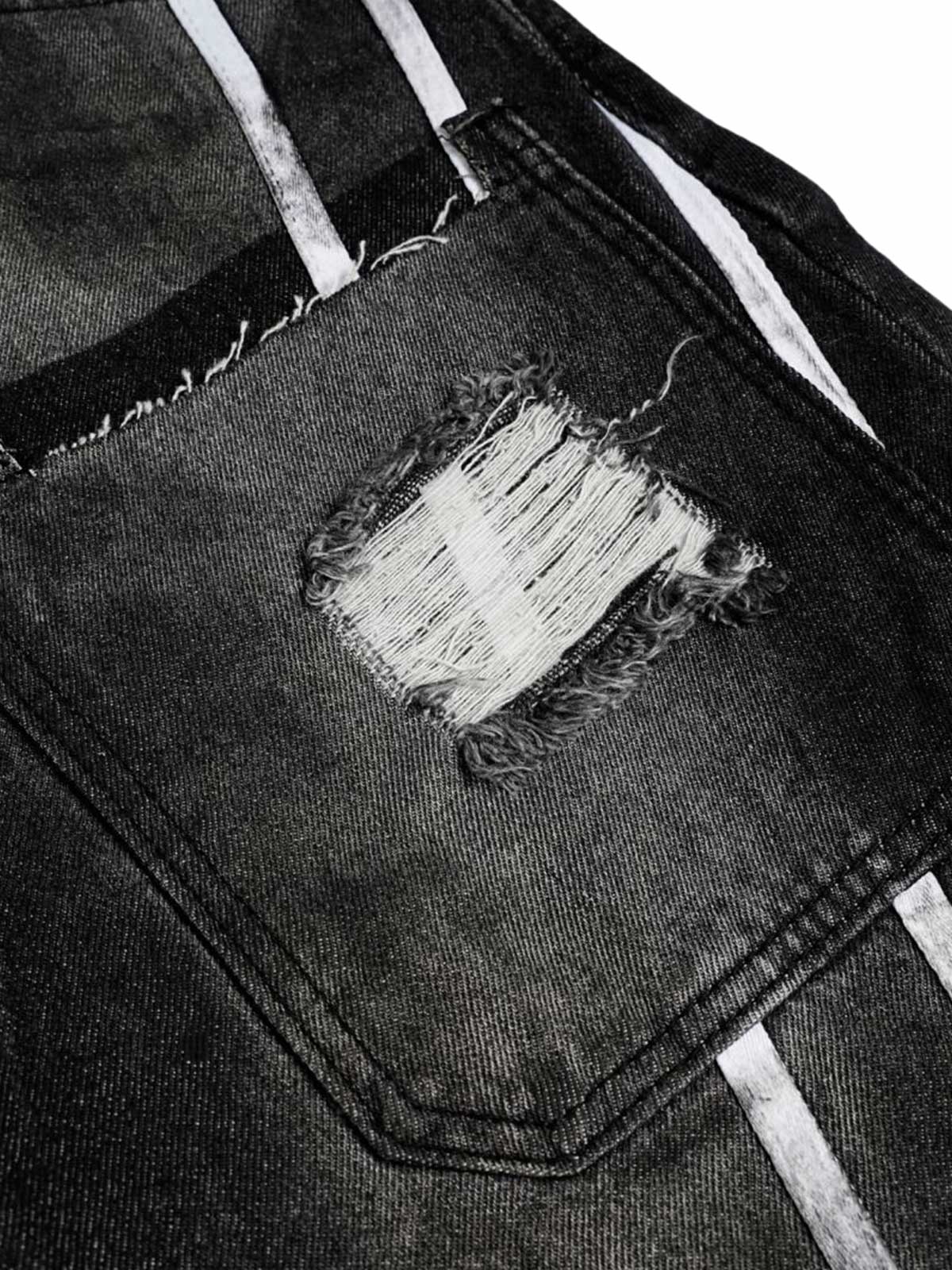 Street Stripe Dirty Dye Barrel Jeans