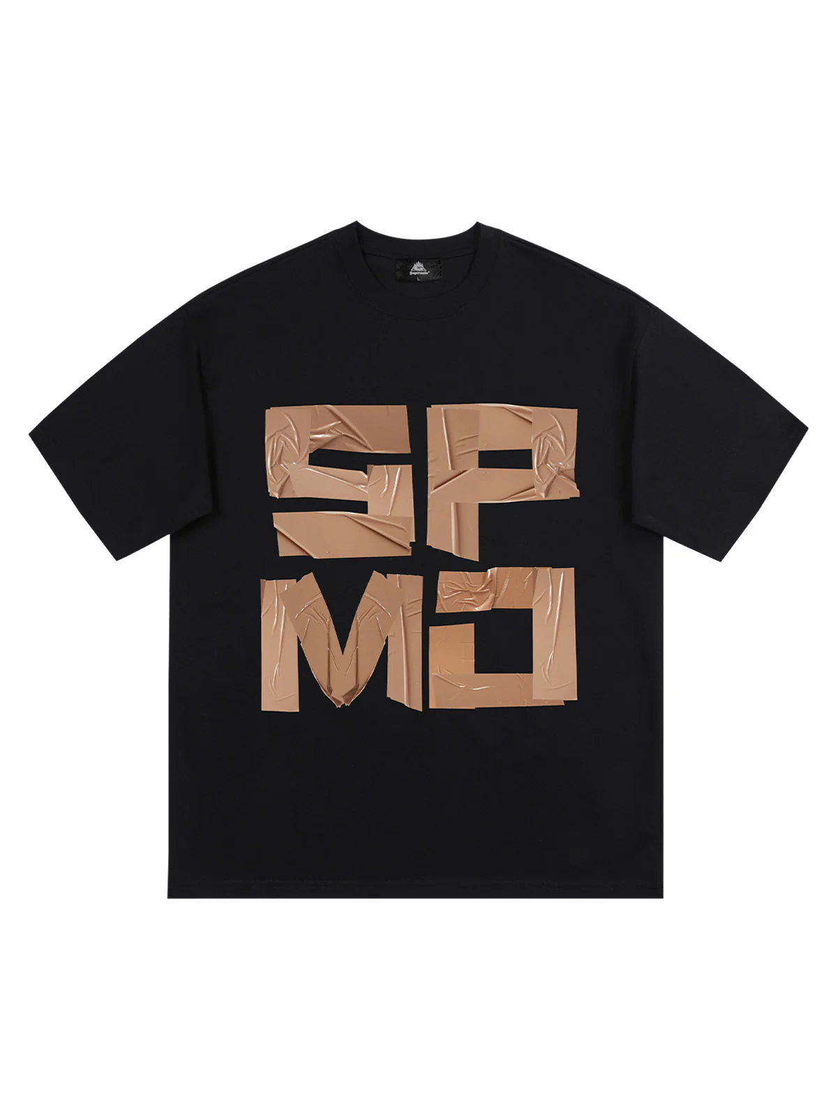 Original Tape Layered Letter Print T-shirt