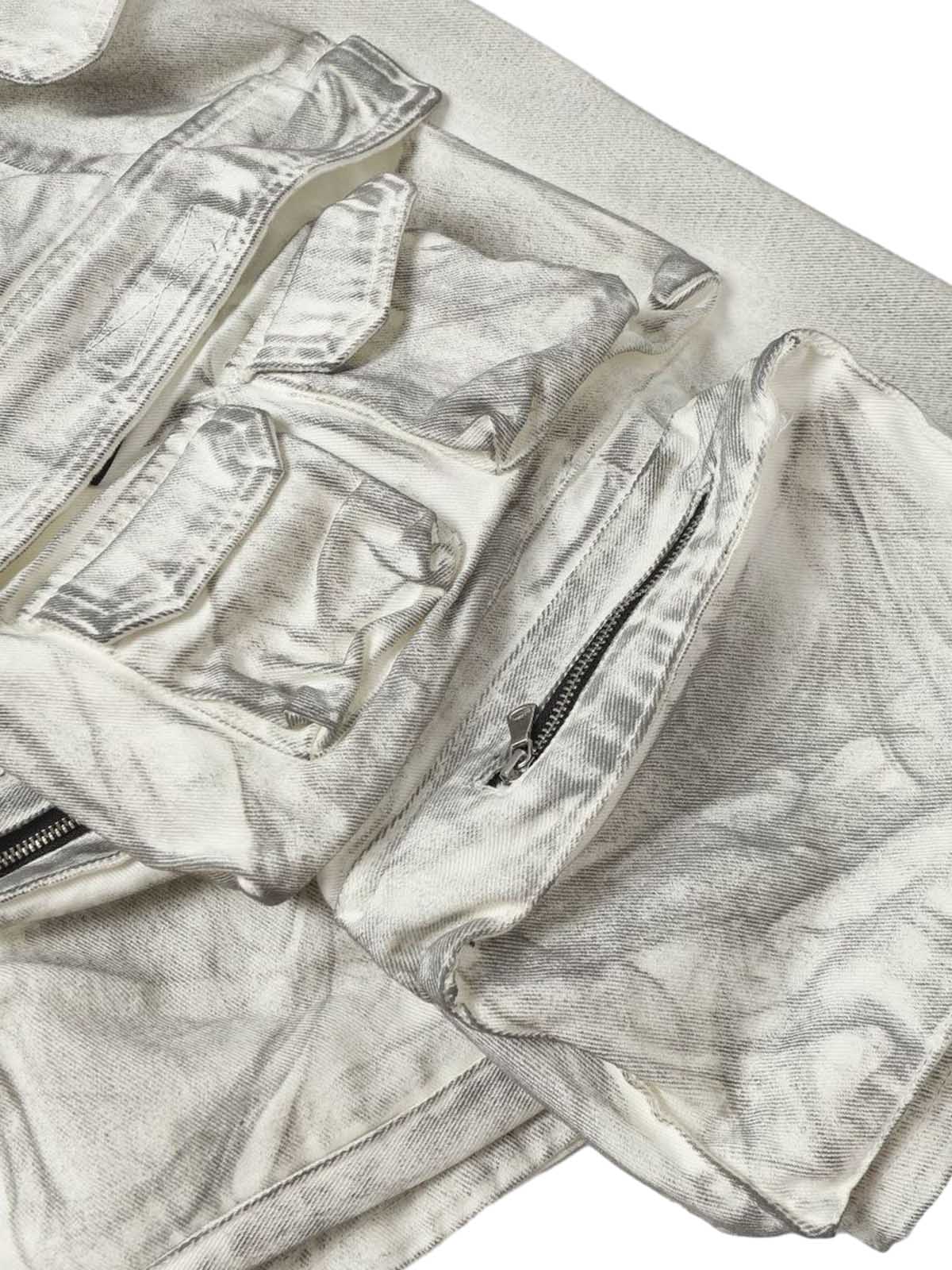 Distressed Multi-Pocket Cargo Shorts