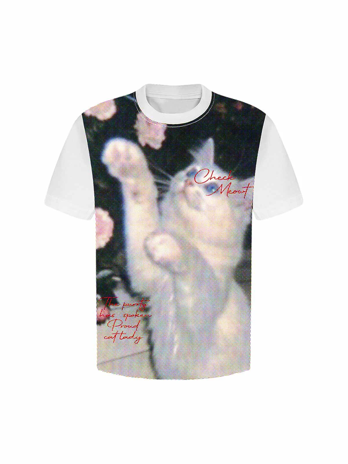 Retro Cute Cat Print T-shirt
