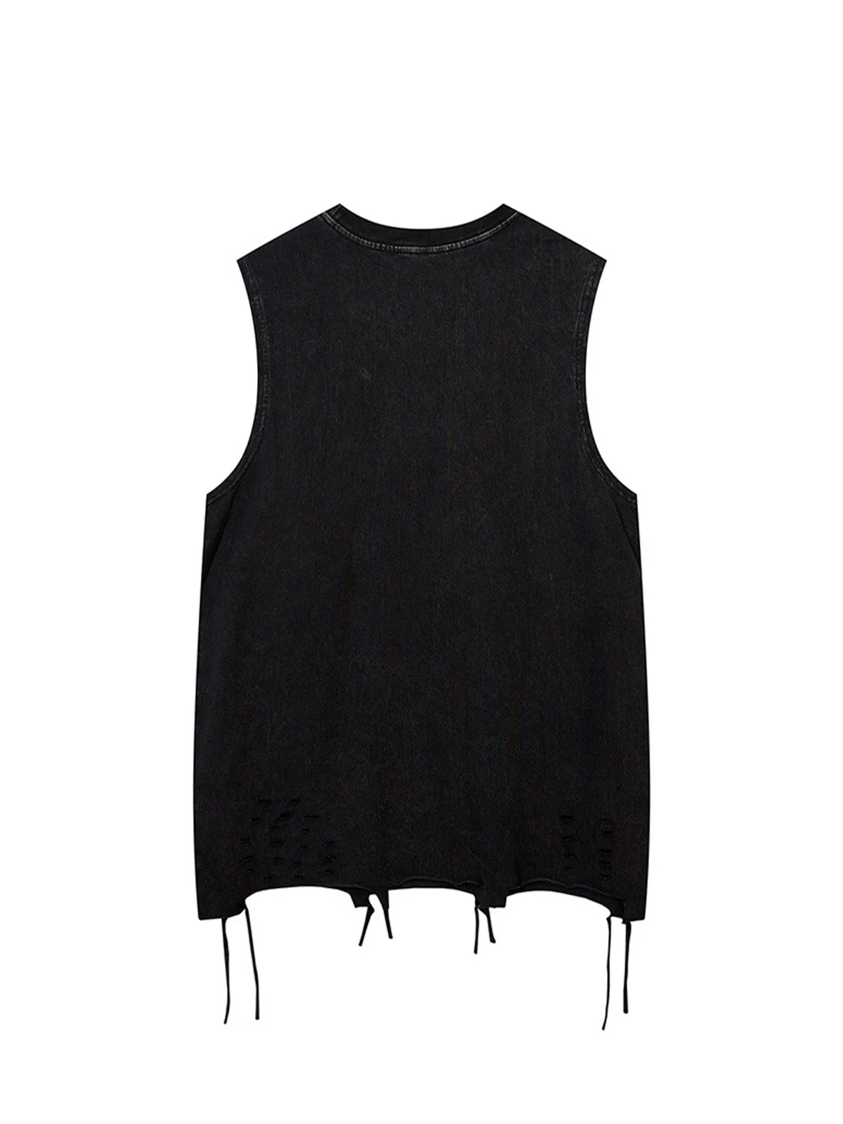 Raw Edge Butterfly Print Vest