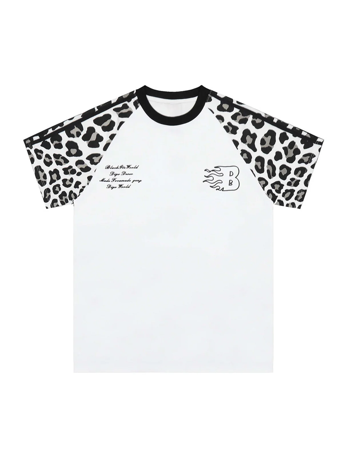 Cheetah Print Raglan Sleeve T-Shirt