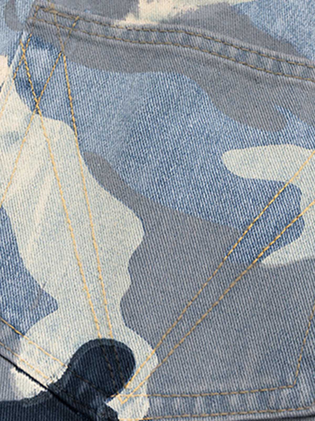 Street Retro Camouflage Baggy Jeans - 2395