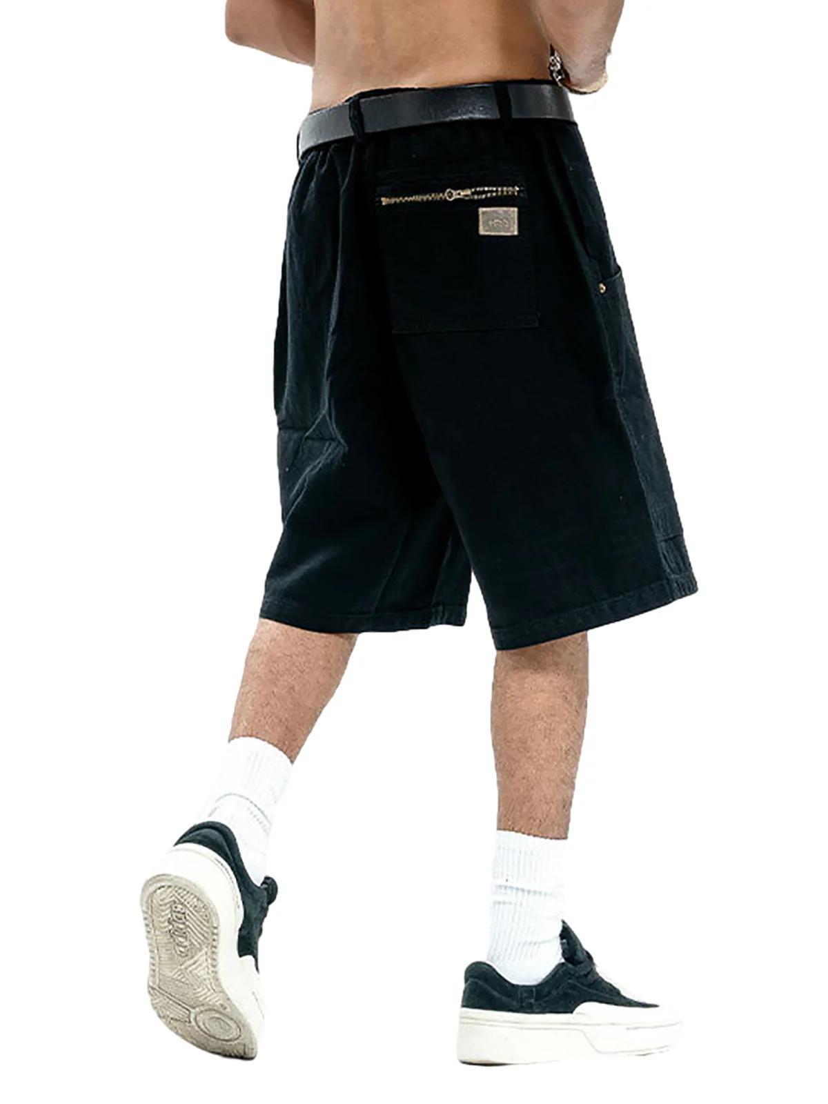 Retro Structured  Design Cargo Shorts