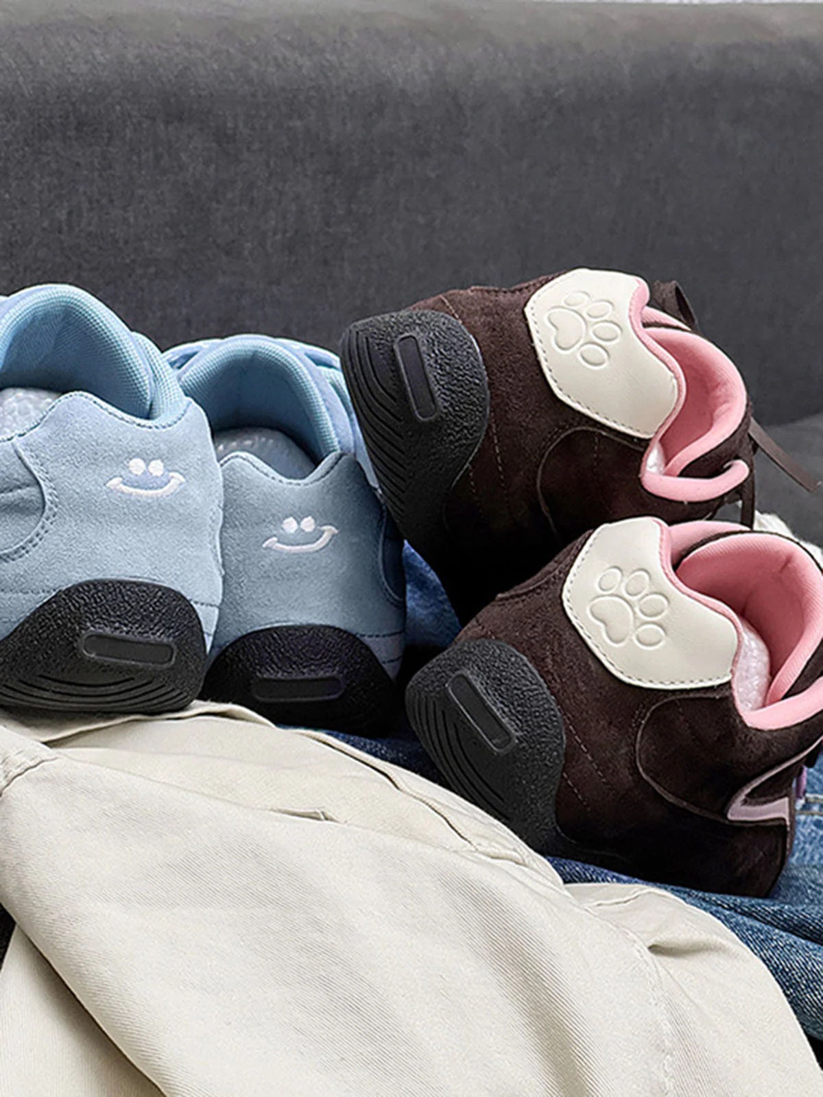 Suede Lace-Up Sneakers