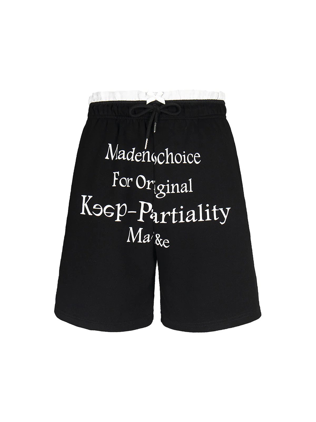 Elastic Letter Double Waist Shorts
